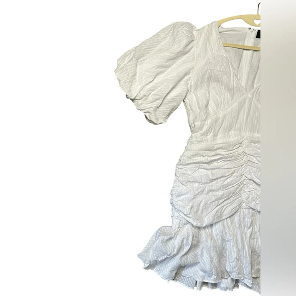 MinkPink Mini White Rouched Dress Small - Picture 4 of 7